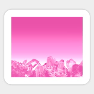 Rose quartz cluster Sticker